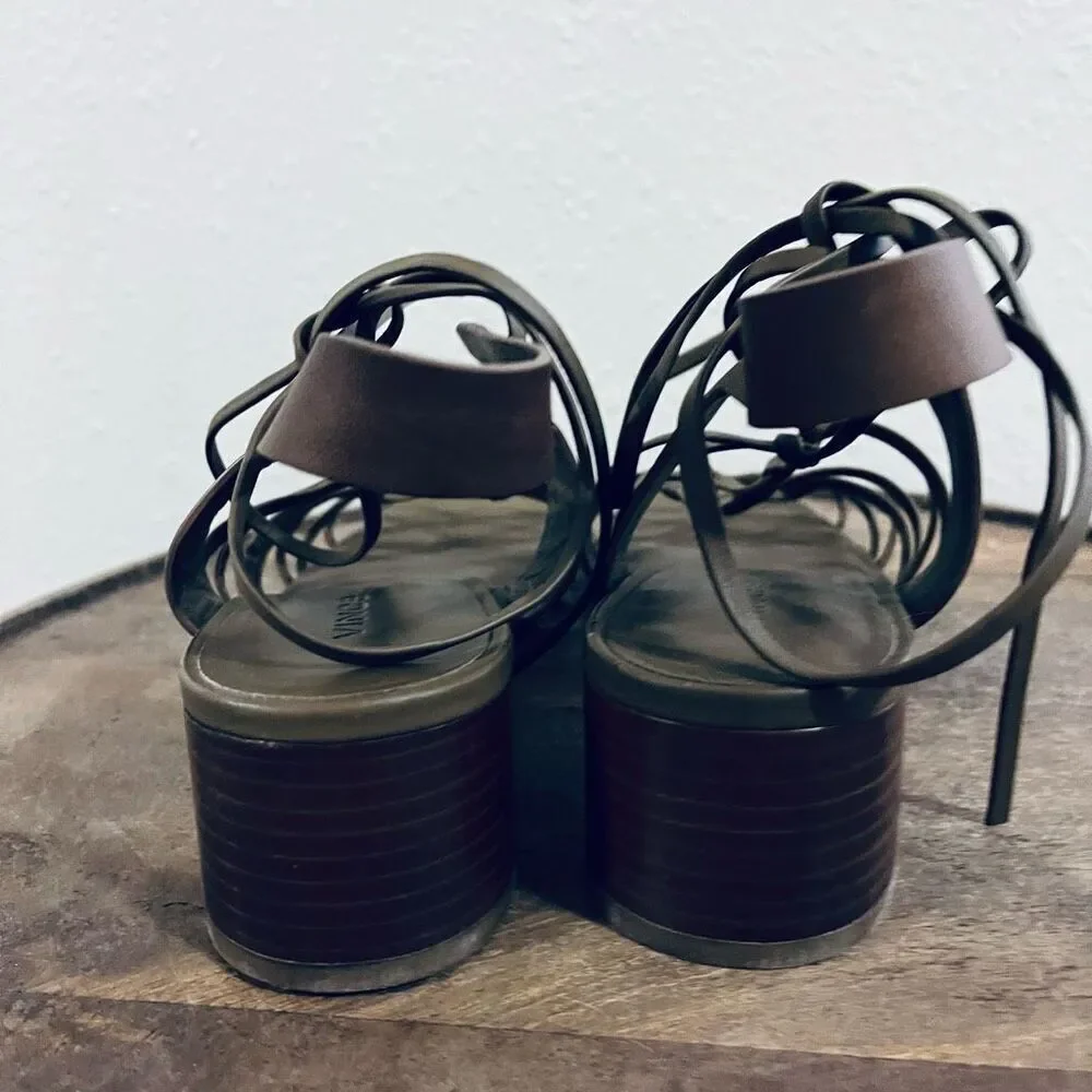 VINCE Beaumont Knotted Leather Gladiator Sandals Women’s 9
